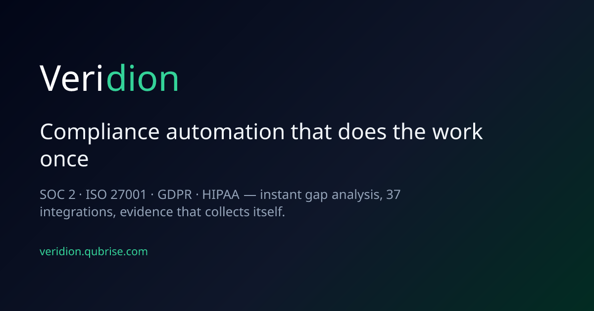 Veridion — 官网预览图
